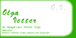 olga vetter business card